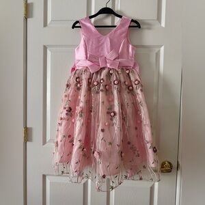 Elegant Pink Floral Kid Party/Birthday dress